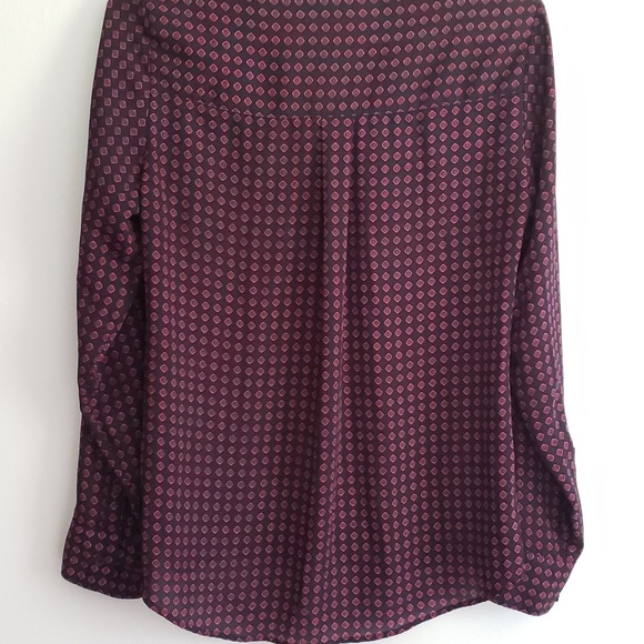 Express Geometric Navy Pattern Sheer Portofino XS - Picture 4 of 5